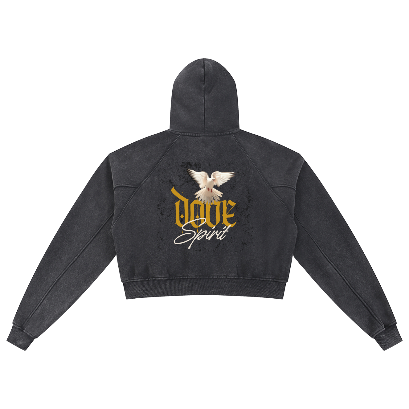 Snow Washed Cropped Hoodie