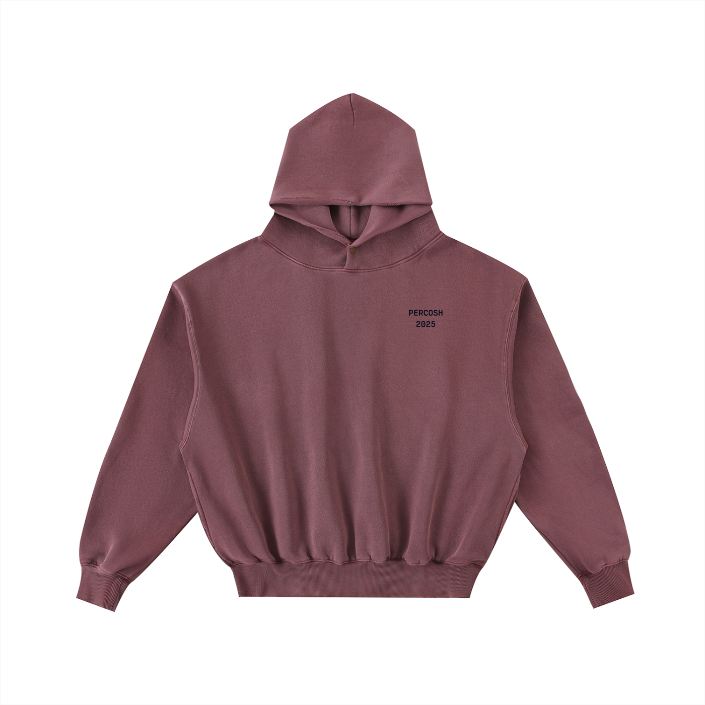 Frayed Enzyme Washed Fleece Hoodie