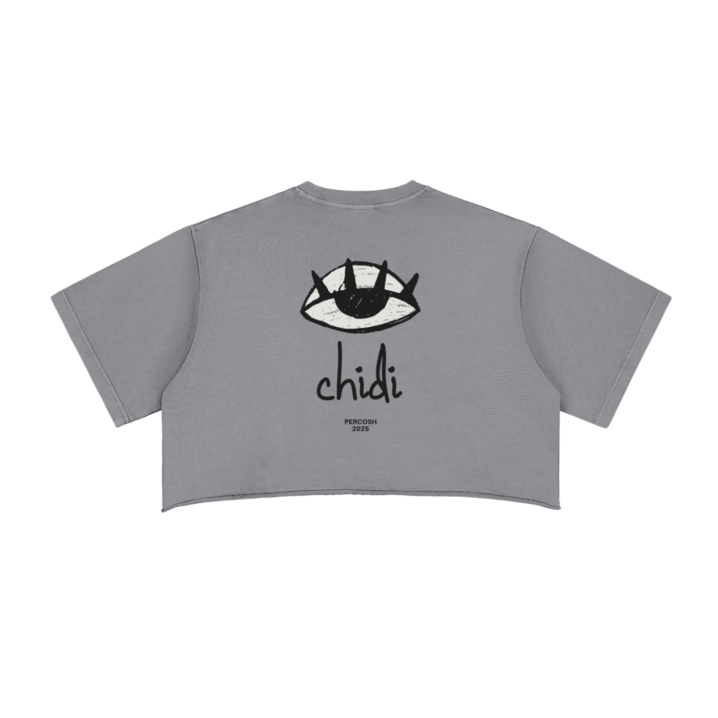 Snow Washed Raw Edge Crop Top