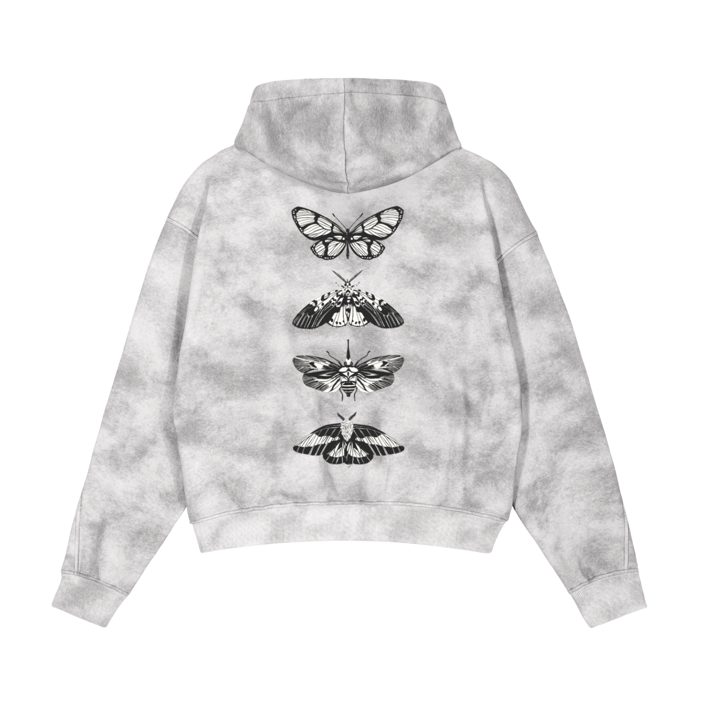 Dirty Washed Zip-Up Fleece Hoodie