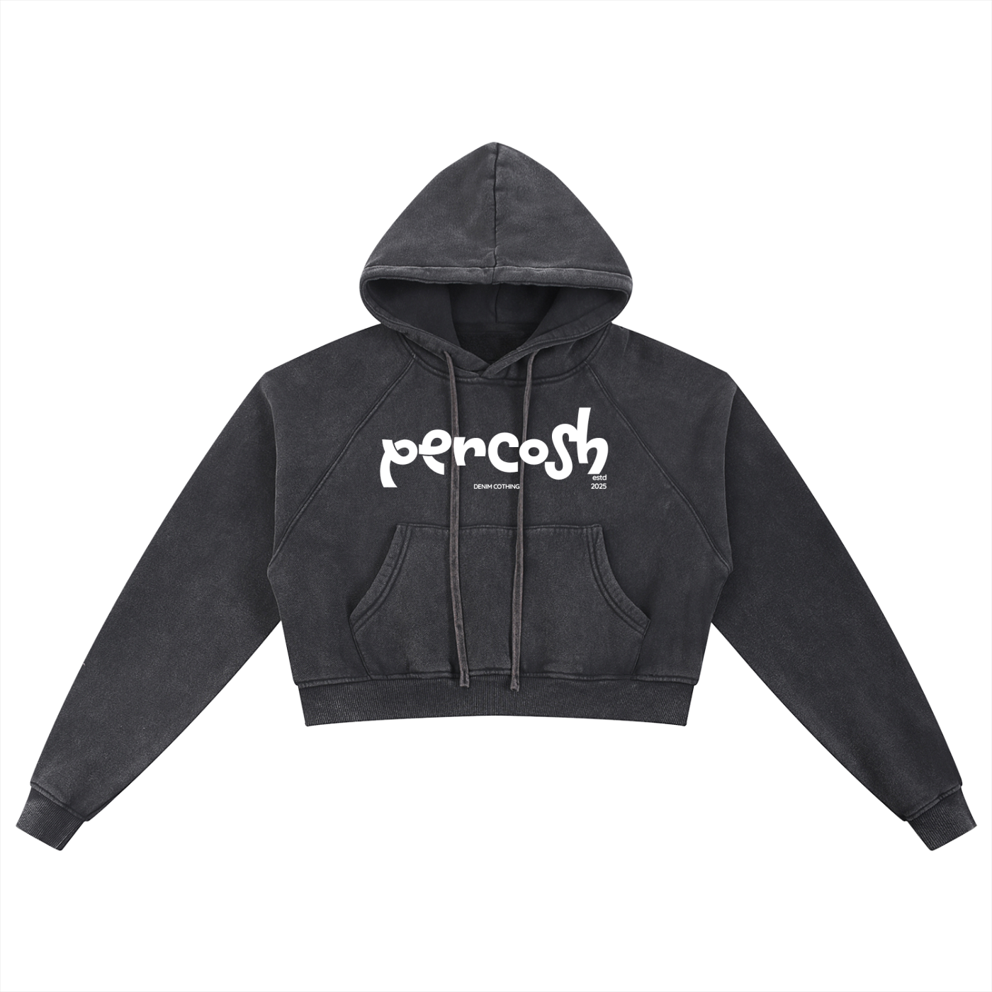 Snow Washed Cropped Hoodie