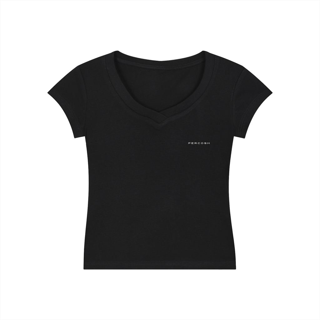 Essential V-Neck Bodycon T-Shirt