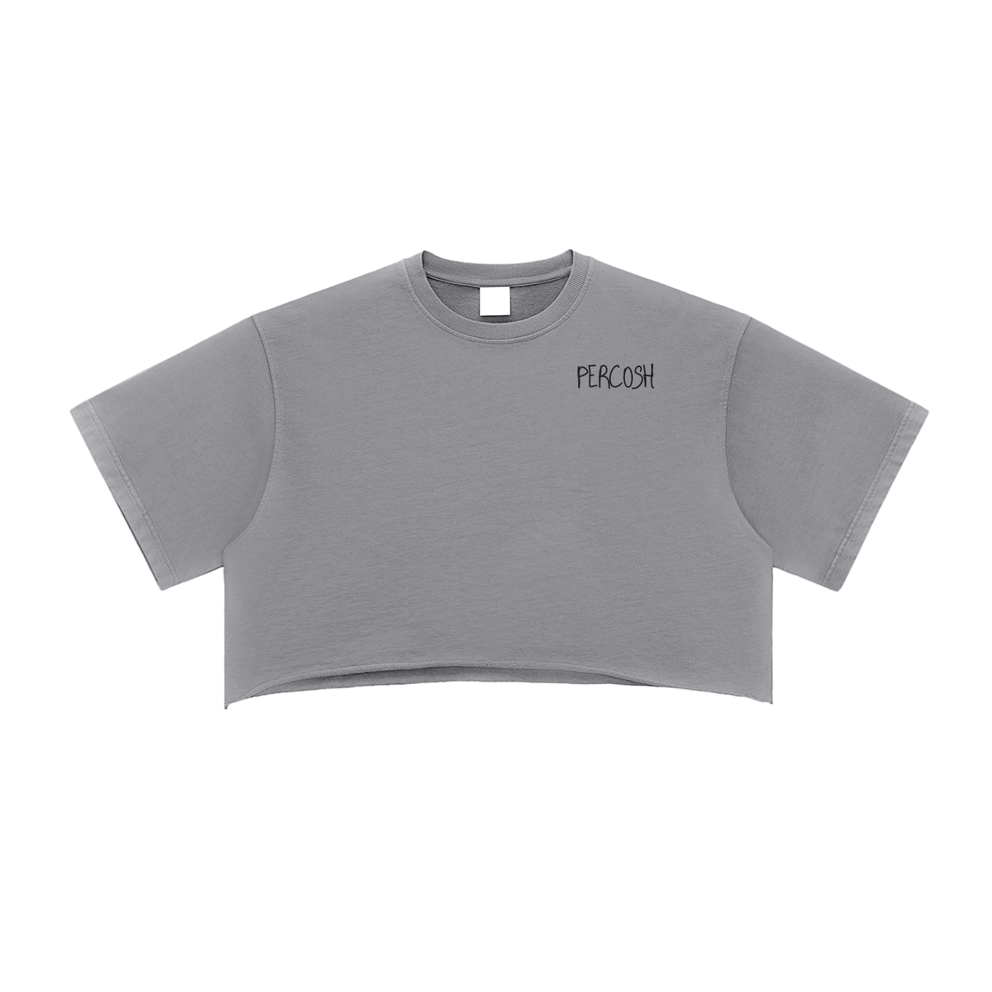 Snow Washed Raw Edge Crop Top