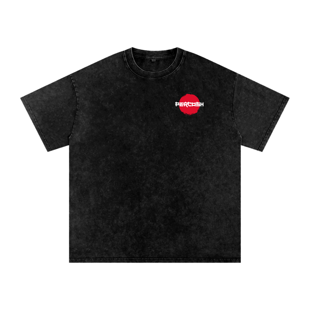 Snow Washed Oversized Cotton T-Shirt