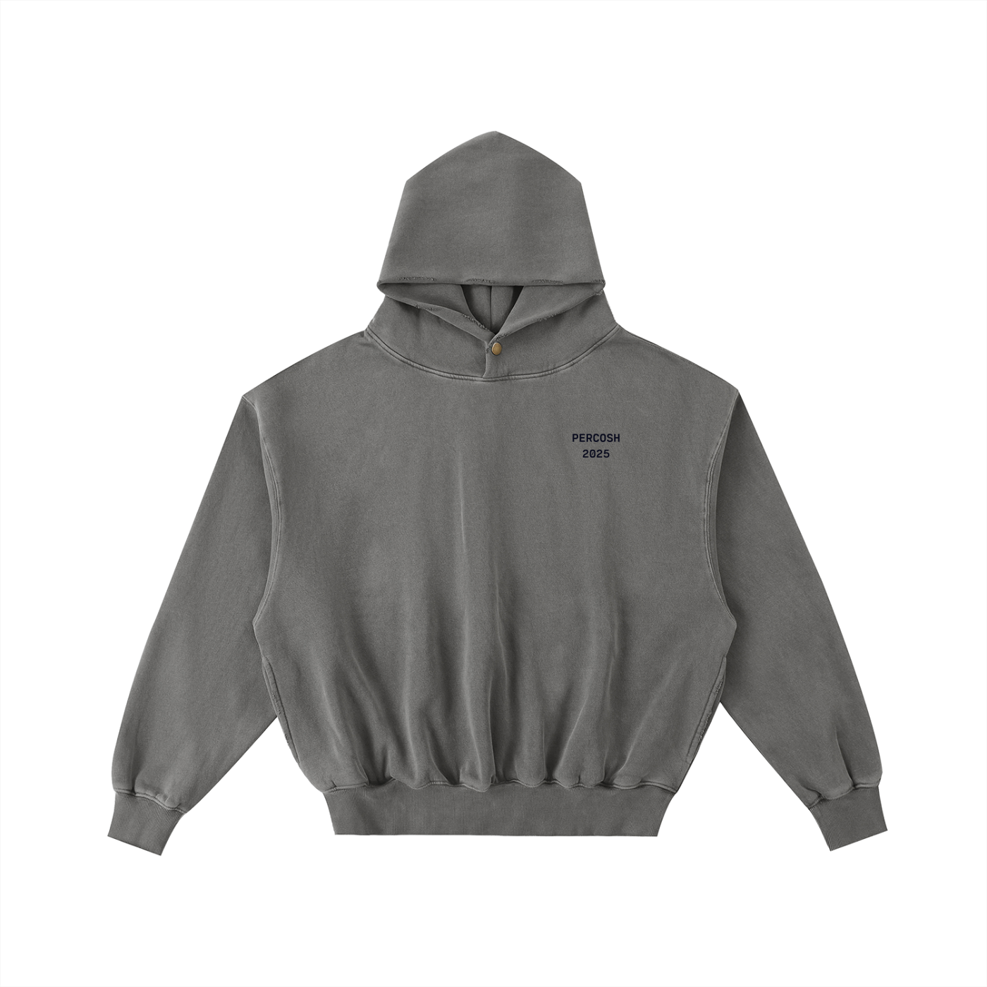 Frayed Enzyme Washed Fleece Hoodie